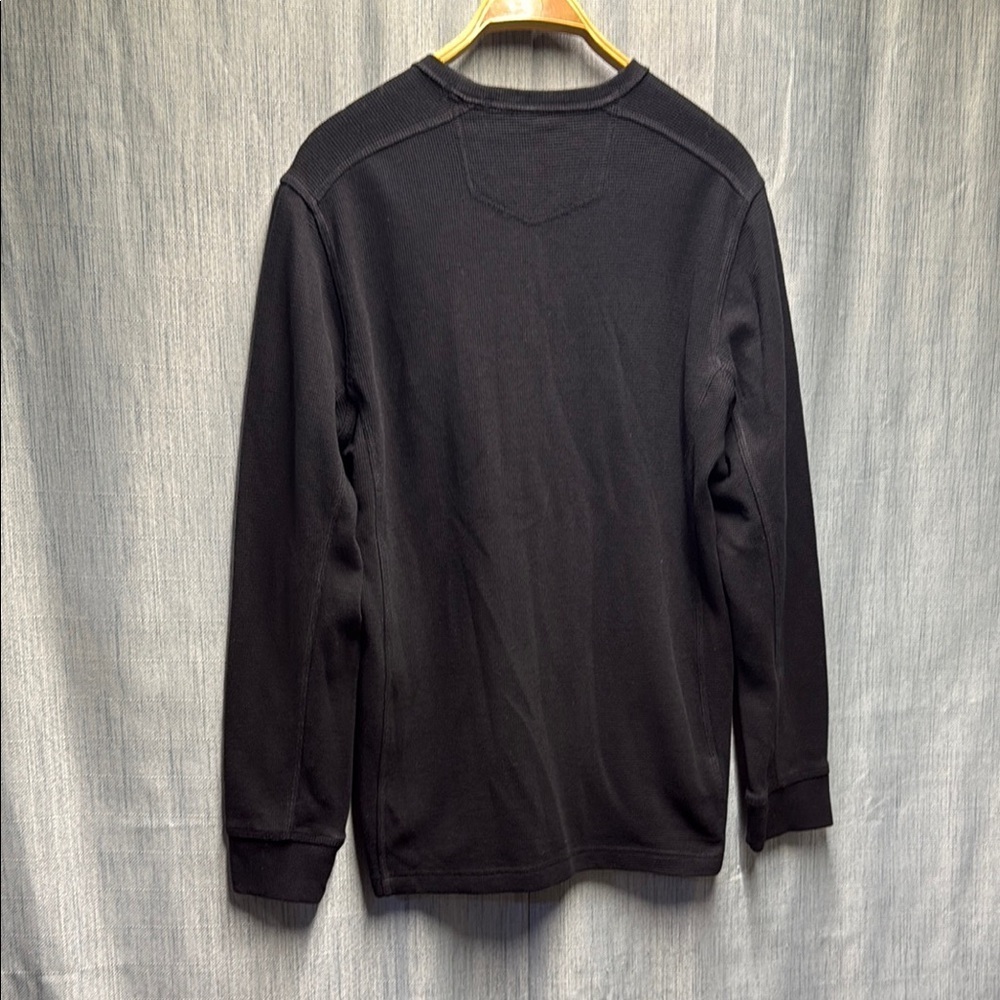 Eddie Bauer Black Long Sleeve waffle fabric size medium